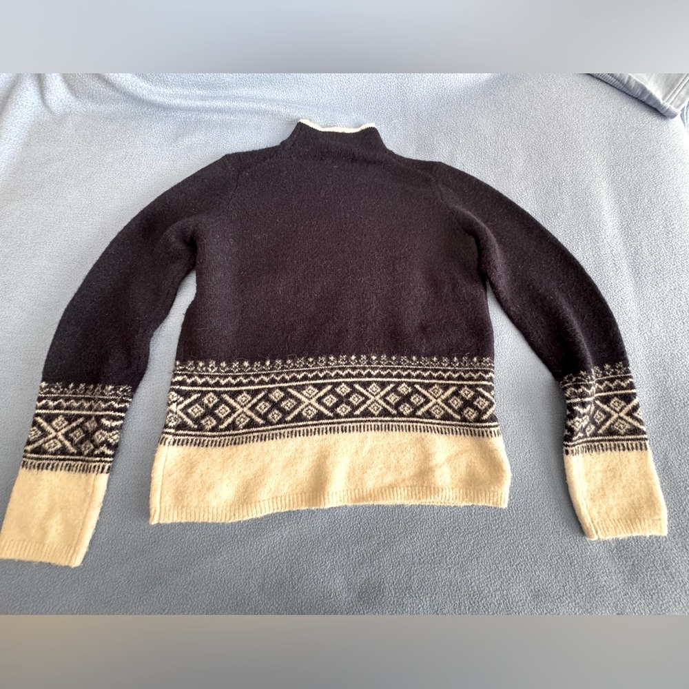 Uniqlo: Ines De La Fressange Navy wool/acrylic/alpaca blend fitted sweater M